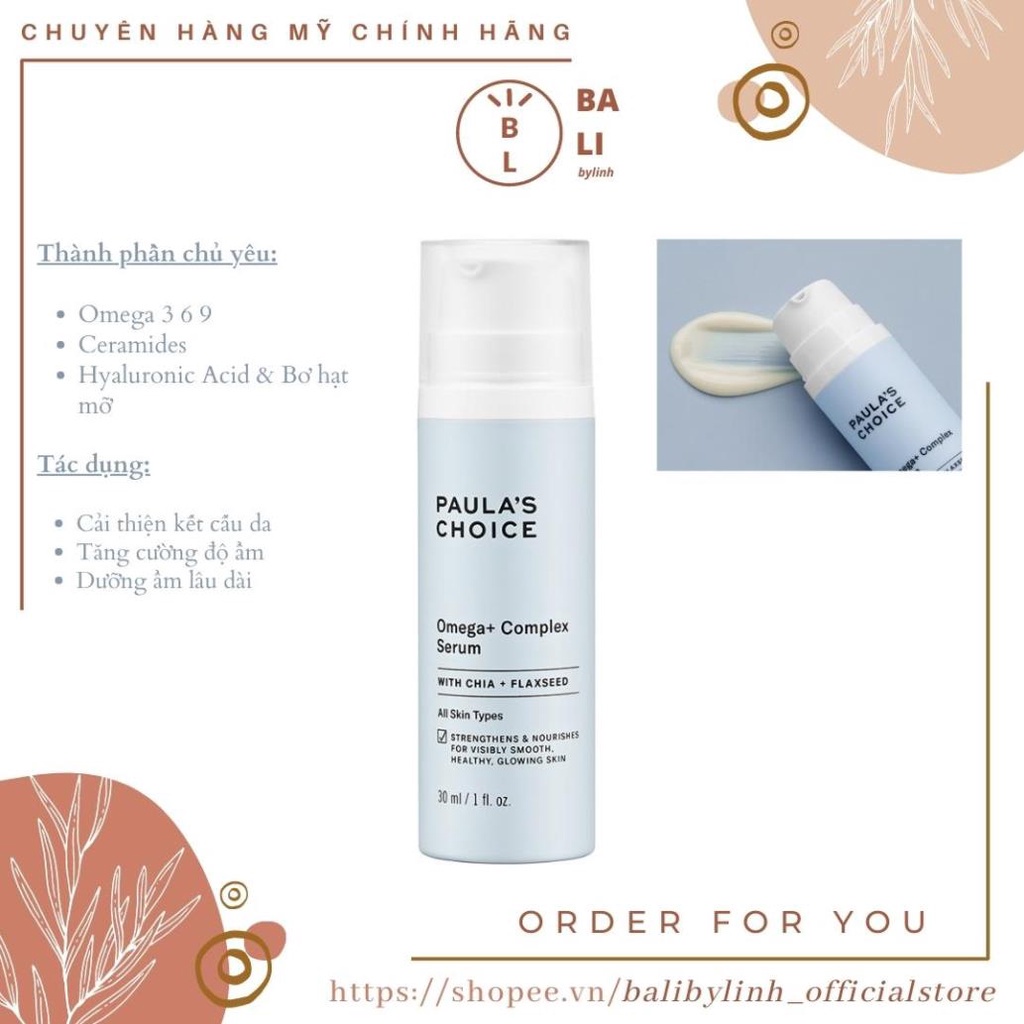 Tinh chất dưỡng da chứa Omega chống lão hóa - Omega + Complex Serum 30ml