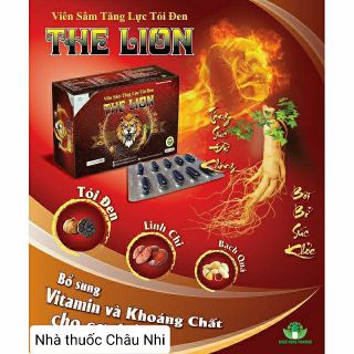 Viên Sâm Tăng Lực Tỏi Đen THE LION tặng kèm 1 hộp nước mát Herba Cool