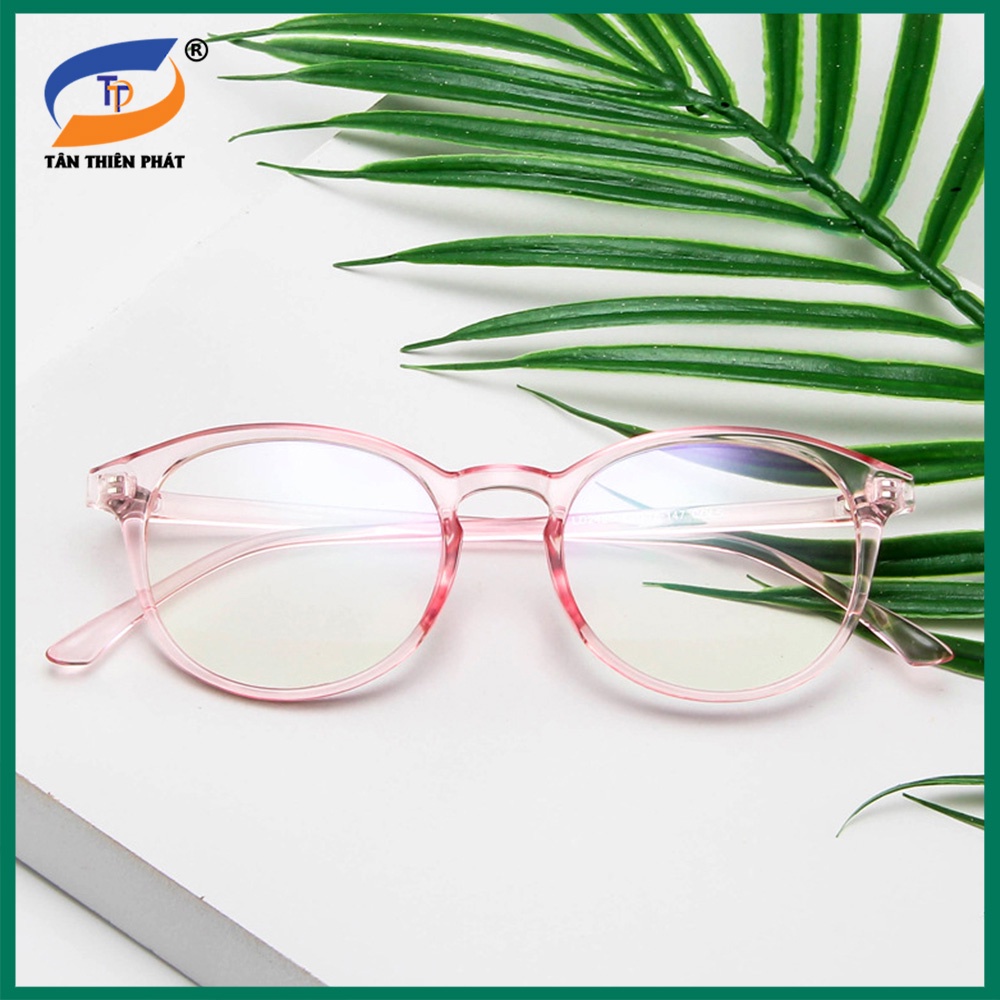 Gọng kính cận nam nữ màu nâu, đen và hồng 2425, tròng giả cận tròng 0 độ, form ôm mặt - Kính nam nữ chống ánh sáng xanh