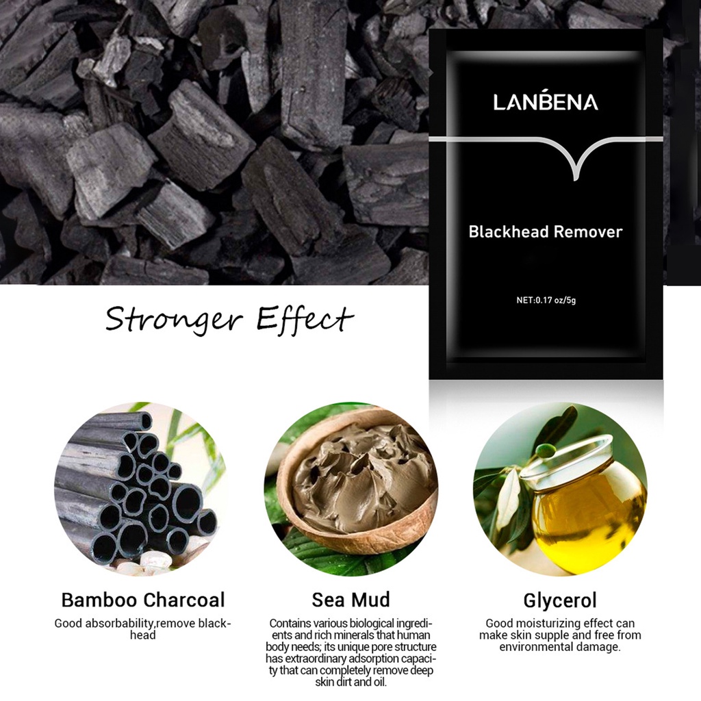 Mặt Nạ Hỗ Trợ Giảm Mụn Đầu Đen Làm Sạch Sâu Se Khít Lỗ Chân Lông Dành Cho Unisex
