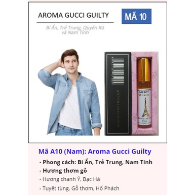 Tinh dầu nước hoa Pháp Aroma Perfume dạng lăn 12ml