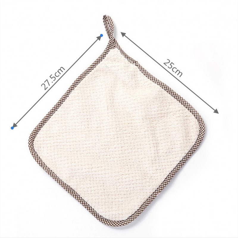 1 Khăn Lau Tay Mềm Mại Có Móc Treo Tiện Lợi