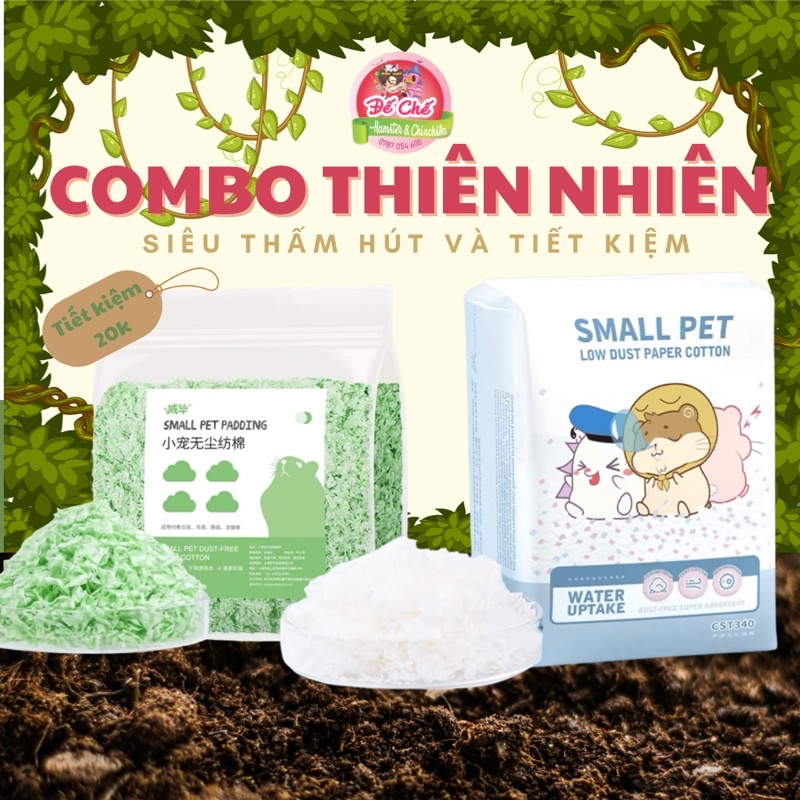 Combo giấy lót Josanty cơ bản và Small pet màu cho hamster siêu tiết kiệm