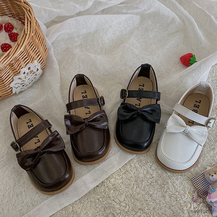 Giày búp bê đính nơ phong cách Hàn Quốc cho bé gái