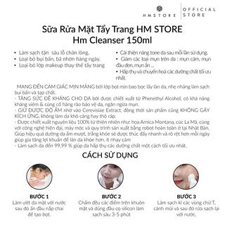 SỮA RỬA MẶT TẨY TRANG HM STORE