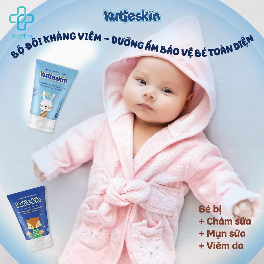 Kem Dưỡng Ẩm Mềm Da Cho Bé Kutieskin 30g - Dưỡng ẩm làm mềm dịu da an toàn cho bé [Chính hãng]