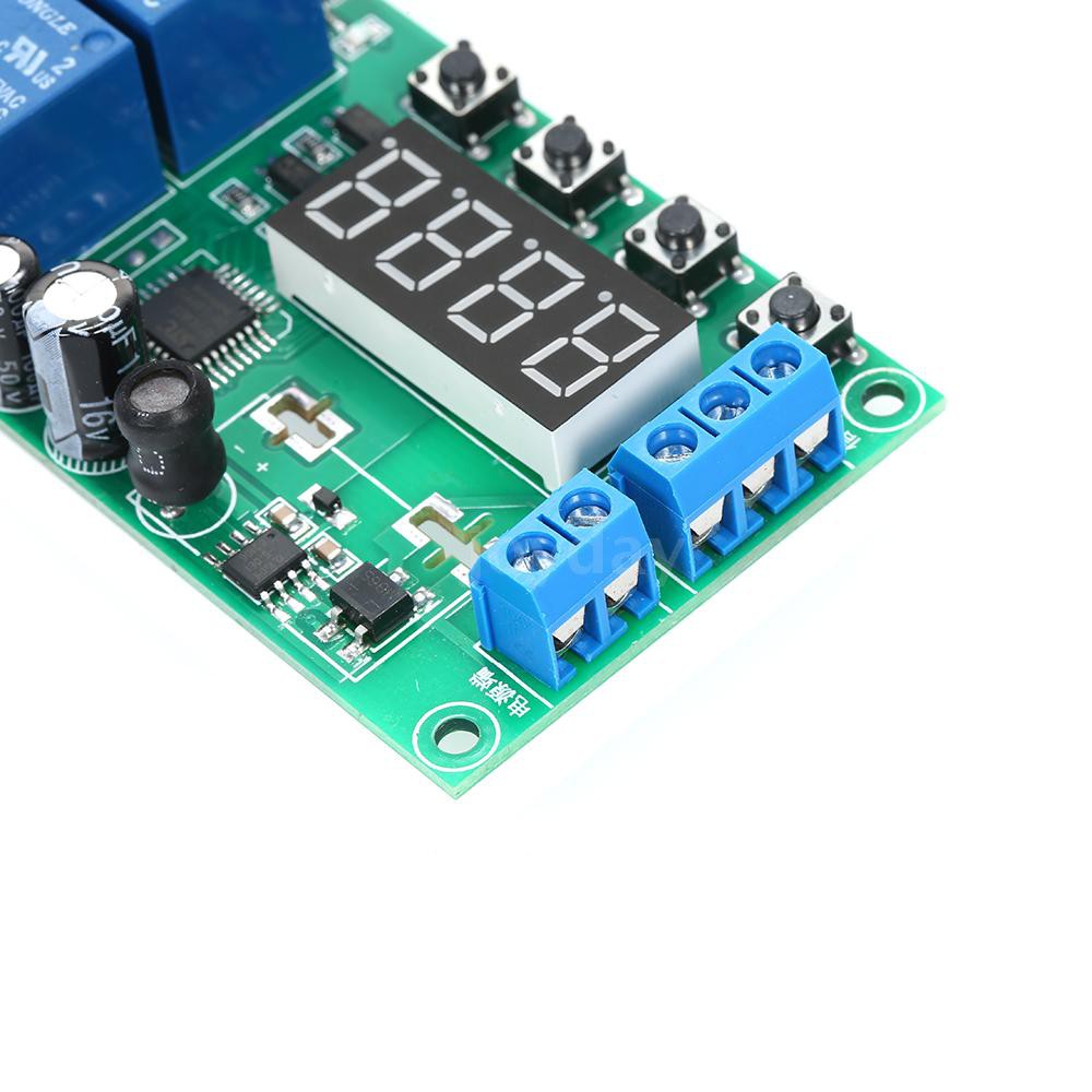 Mạch tạo trễ đóng ngắt rơ le theo chu kỳ 0.01s~999min 2 cổng AC 220V màn hình LED tiện dụng | BigBuy360 - bigbuy360.vn