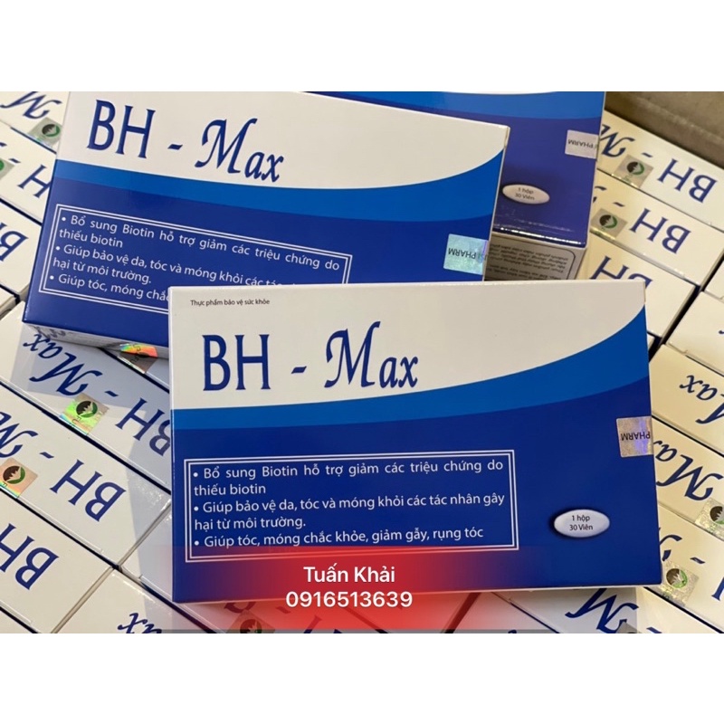 BH - Max viên uống bổ sung biotin hộp 30 viên