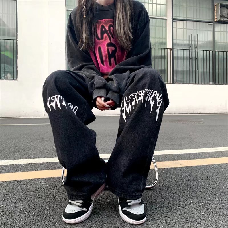 Quần Jeans Nam Kiểu Dáng retro Thời Trang Cá Tính