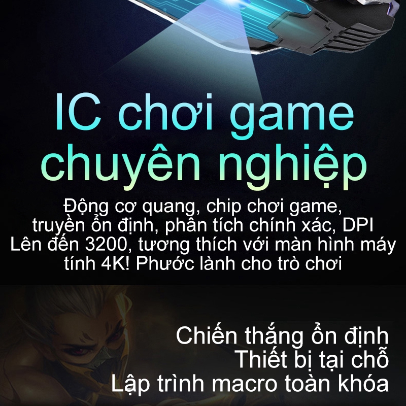 Chuột chơi game AULA S30 7 Chuột kim loại có thể lập trình cho máy tính xách tay PC [NBS30]