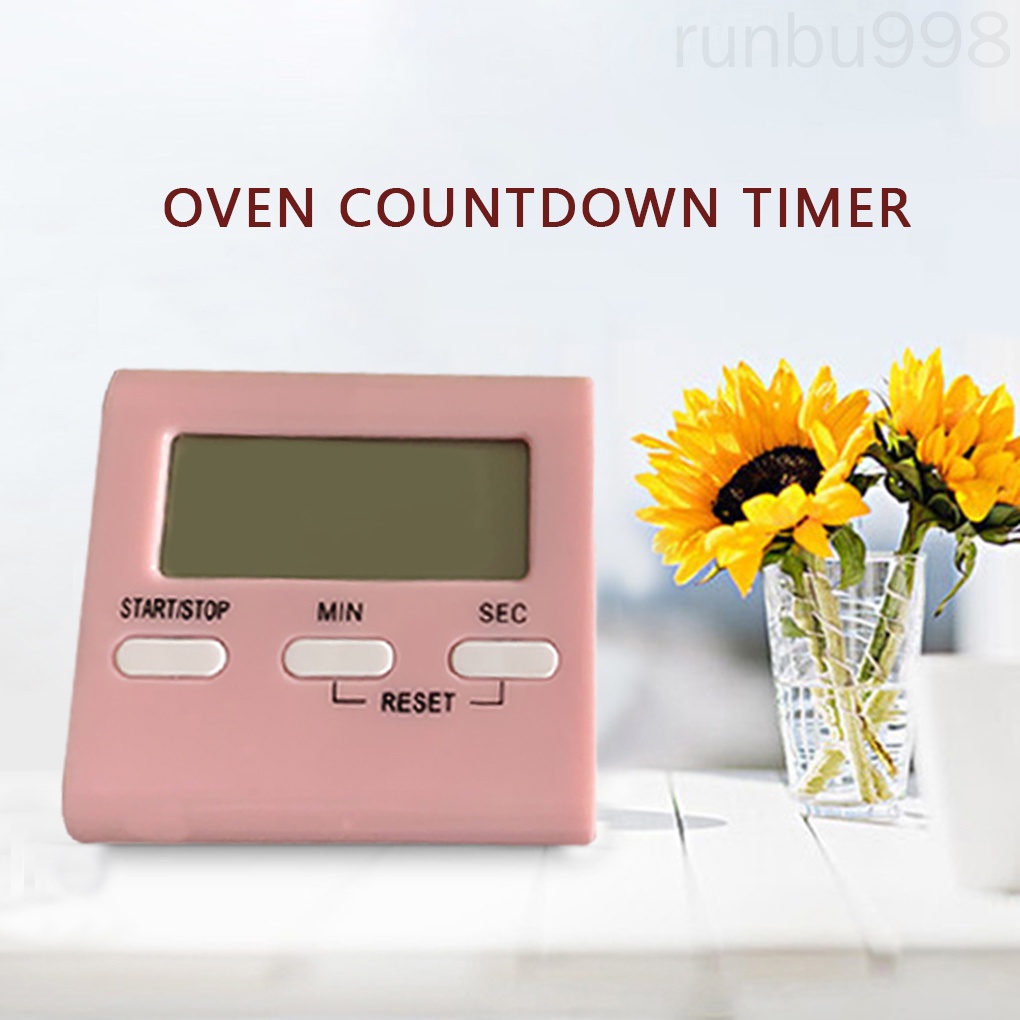 Đồng Hồ Đếm Ngược Thời Gian Nấu Ăn Màn Hình Lcd Chạy Bằng Pin Runbu998