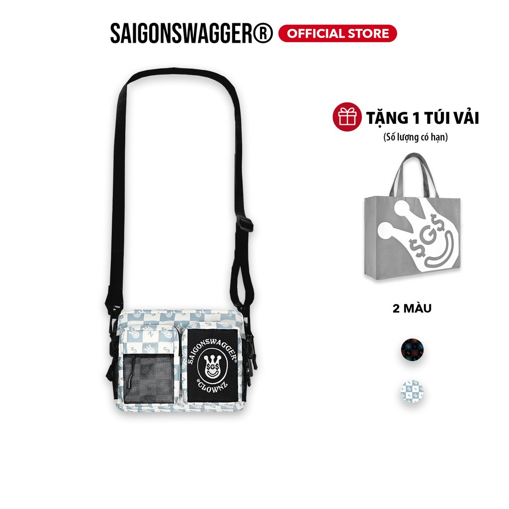 Túi Đeo Chéo Nam, Nữ Họa tiết Checkerboard SAIGON SWAGGER® SGSxClownZ Joke Bag