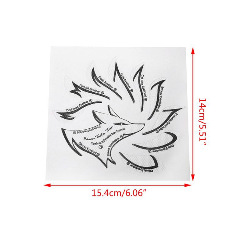 (Hàng Mới Về) Set 12 Khuôn Kẻ Mắt Bằng Vải Không Dệt Tiện Dụng