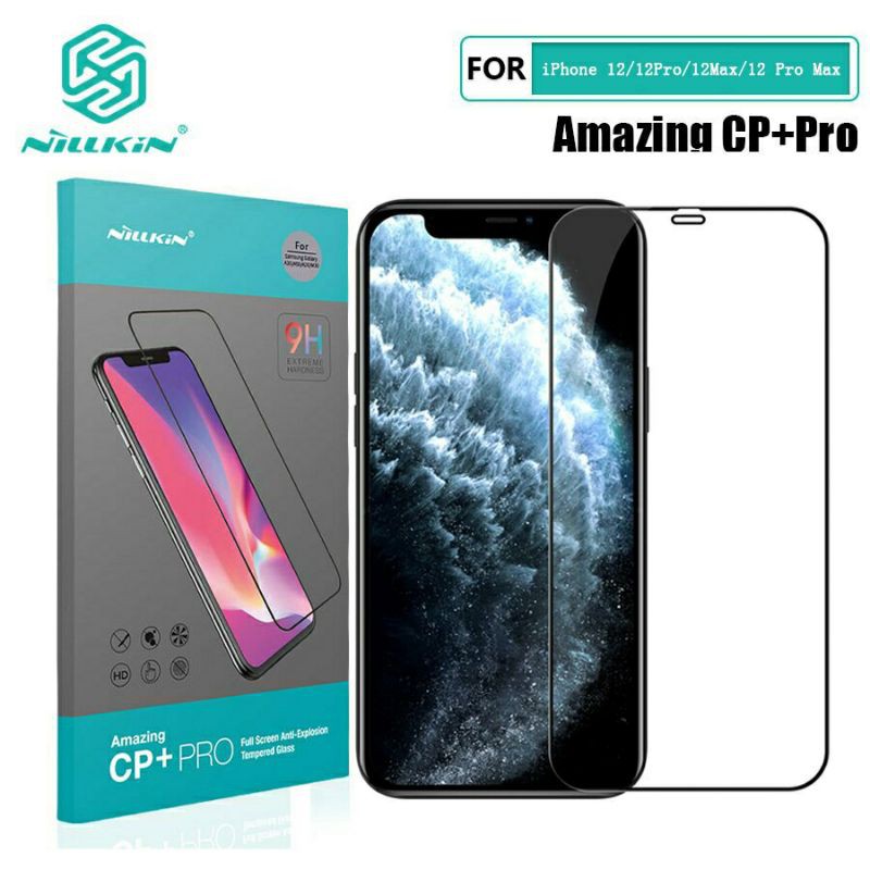 Kính cường lực Nillkin cho iPhone 12/12 pro/12 max/12 Pro Max 6.7inch Amazing CP+ Pro Full màn hình chính Hãng