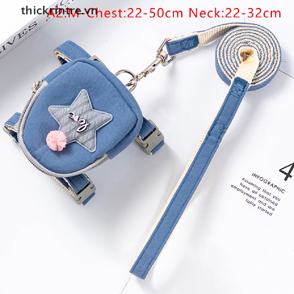 Bộ Dây Dắt Thú Cưng Đi Dạo Kèm Dây Dắt Tiện Dụng