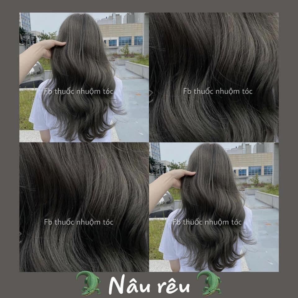 Nhuộm tóc màu Nâu Rêu Avatyl Colagen Tặng Gang Tay và Oxy