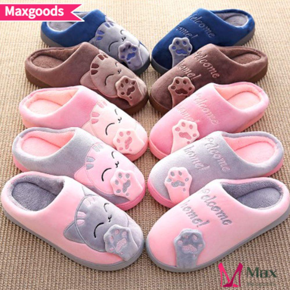 1 Đôi Dép Bông Cotton Nhung Mềm Giữ Ấm Mùa Đông