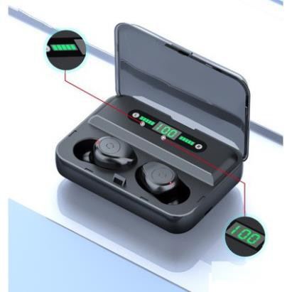 Tai Nghe Bluetooth True Wireless Amoi F9 Ver 5, Kiêm Sạc Dự Phòng Đồng Hồ Hiện Thị % Pin - Bảo Hành 6 Tháng - BX