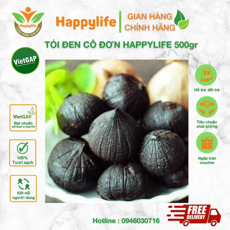 Tỏi Đen Cô Đơn Châu Yên túi 500gr - Giúp Tăng Cường Đề Kháng, Bảo Vệ Tim Mạch và Huyết Áp, Lên Men 100% Tự Nhiên 60 Ngày