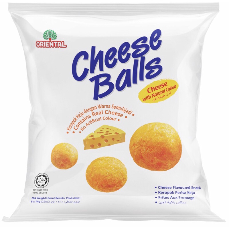 Snack Cheese Balls Oriental 112G ( 8 Gói x 14G)