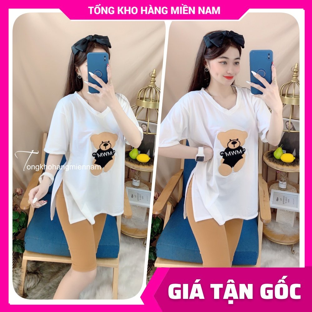Đồ bộ nữ mặc nhà phom to chất thun mềm mát in hình dễ thương TP88