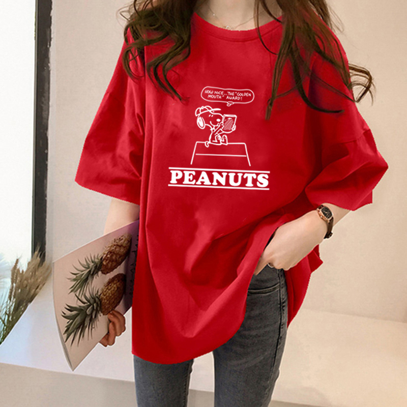 NRVP Áo Thun Nữ Cổ Tròn Ngắn Tay In Chữ Thời Trang