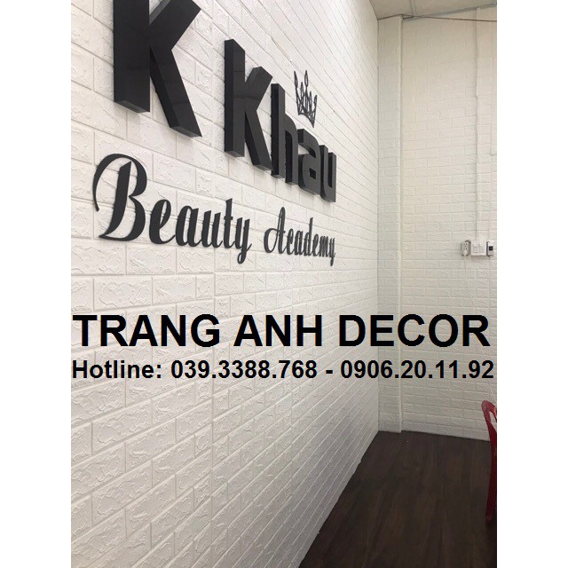 Miếng Xốp Dán Tường 3D Giả Gạch 70 X 77cm (Màu Trắng) - Hàng Nhập Khẩu Cao Cấp