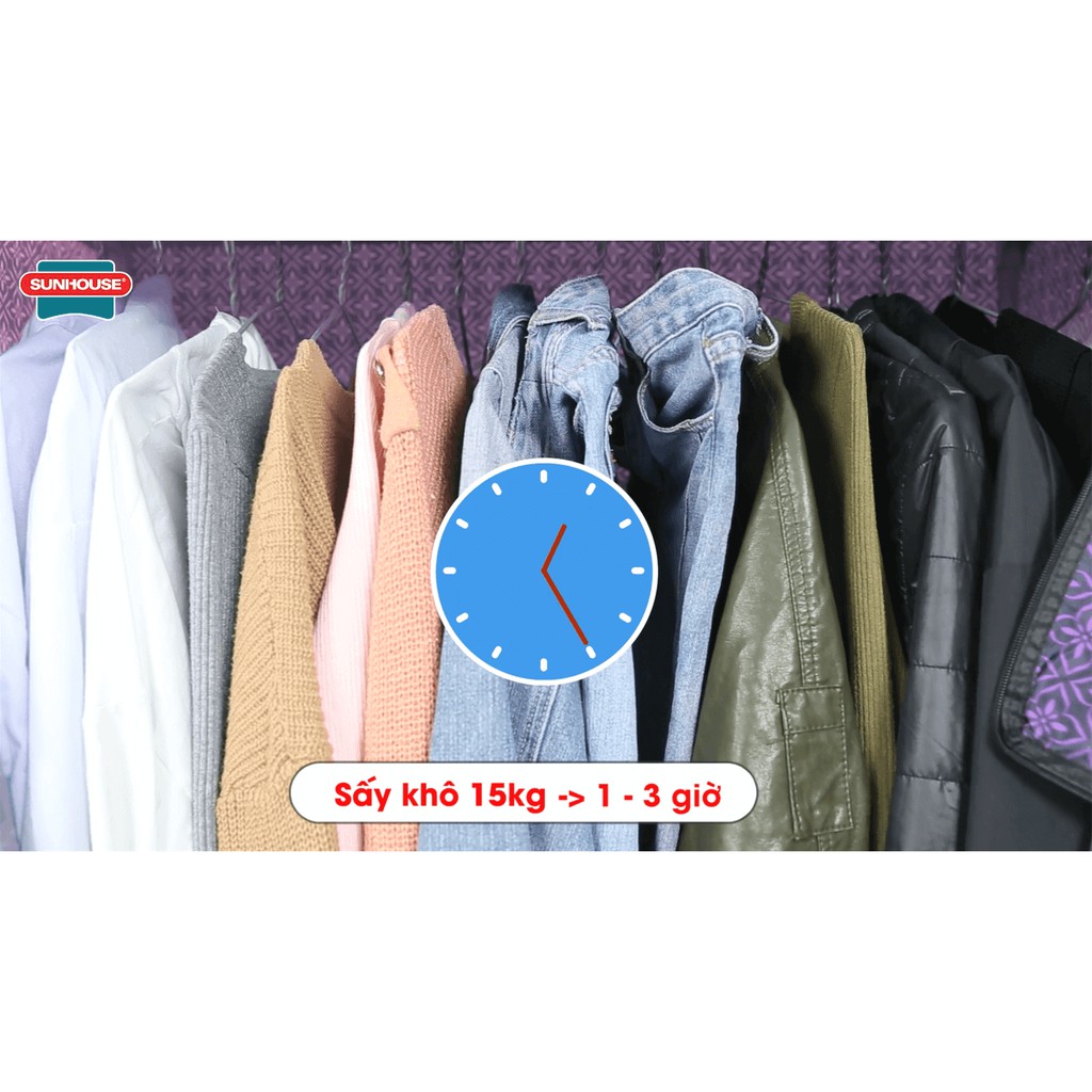 TỦ SẤY QUẦN ÁO SUNHOUSE SHD2707 HÀNG CHÍNH HÃNG 100%