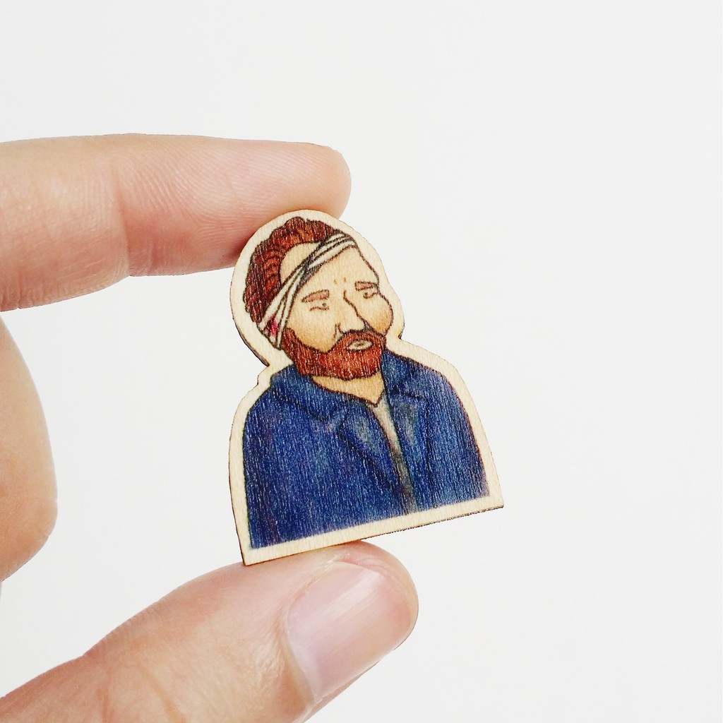 Huy Hiệu Cài Áo Gỗ Van Gogh PS017