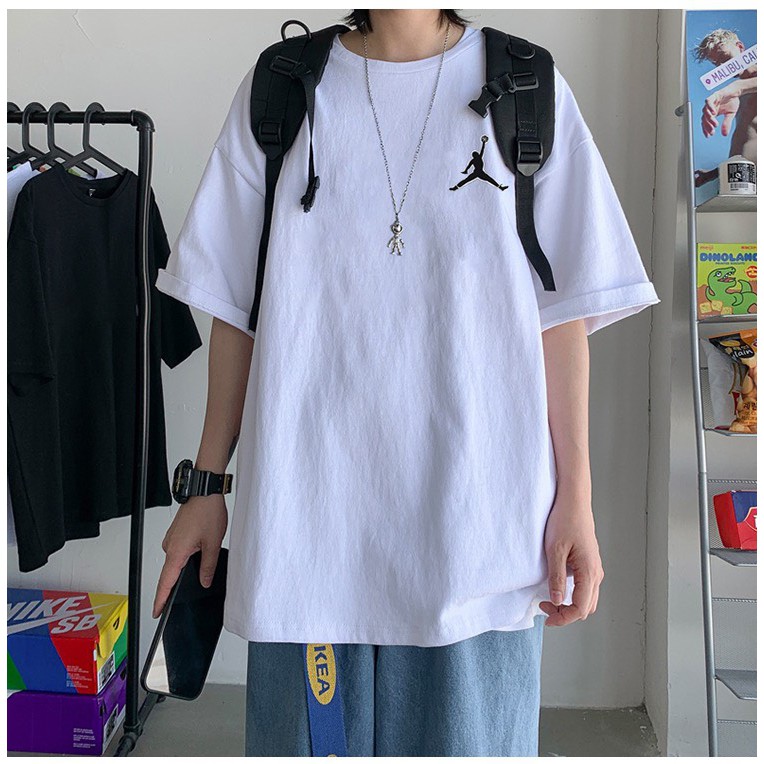 Áo Thun Nam Nữ Unisex Tay Lỡ Form Rộng Đẹp Giá Rẻ Cổ Tròn Màu Đen / Áo Phông Nam Nữ Unisex ATS01 | WebRaoVat - webraovat.net.vn