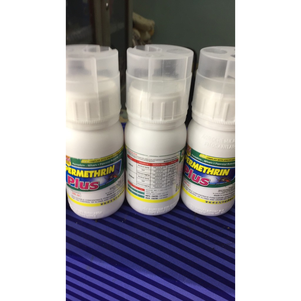THUỐC DIỆT MUỖI VÀ CÔN TRÙNG PERMETHRIN PLUS NHẬP KHẨU ANH QUỐC - Chai 100ml