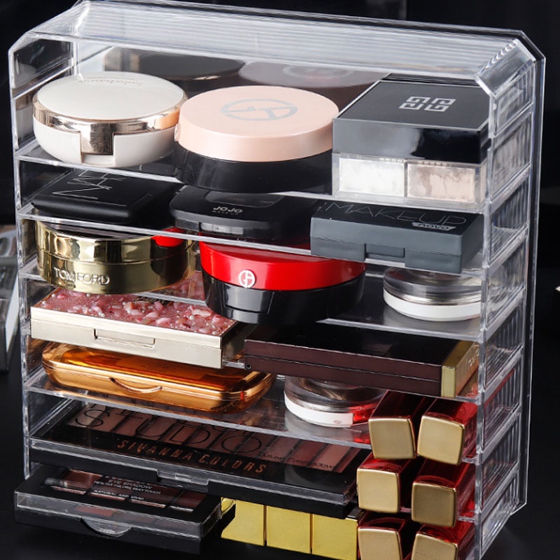 Hộp đựng mỹ phẩm cỡ lớn bằng acrylic trong suốt tiện dụng