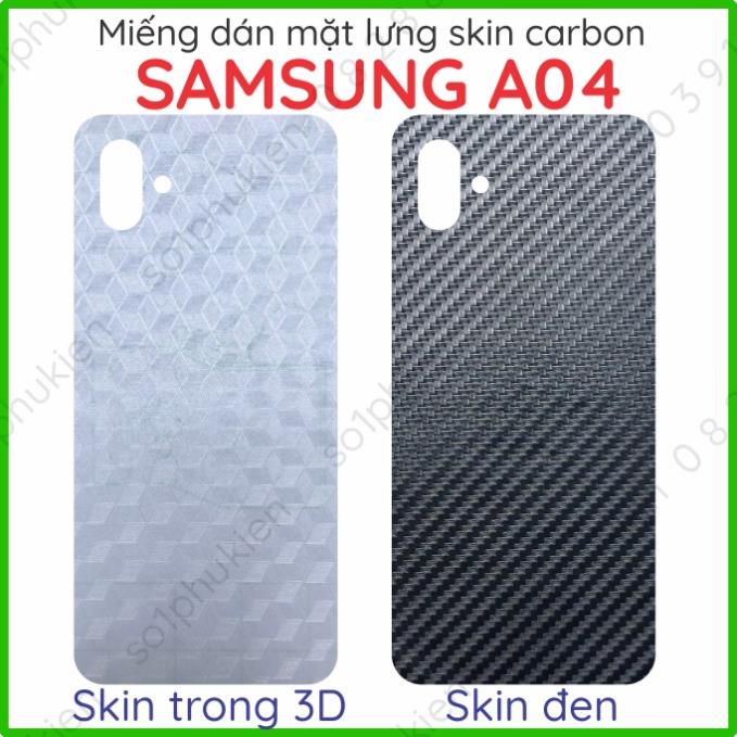 Miếng dán mặt lưng skin carbon Samsung A04 / A04S / A04 core