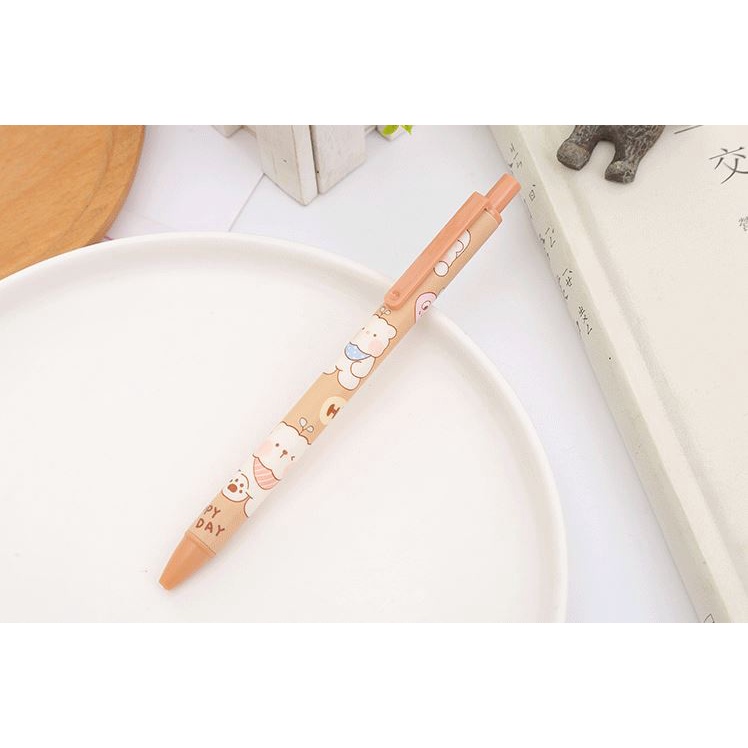 Bút Gel Bấm Mực Đen 0,5mm Hình Con Vật Ngộ Nghĩnh H149