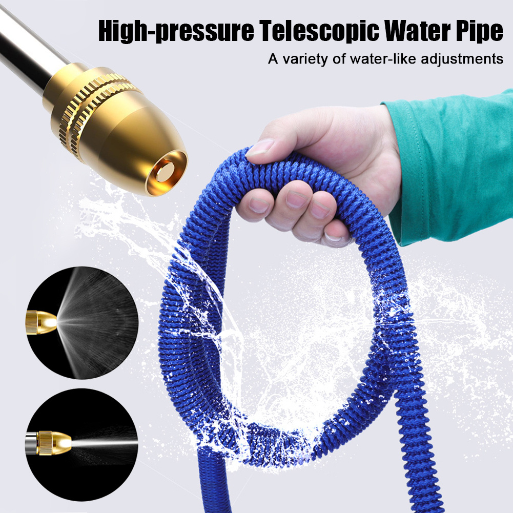 MG Ống rửa xe Ống Magic Hose có thể mở rộng Ống phun có thể điều chỉnh áp suất cao Linh hoạt