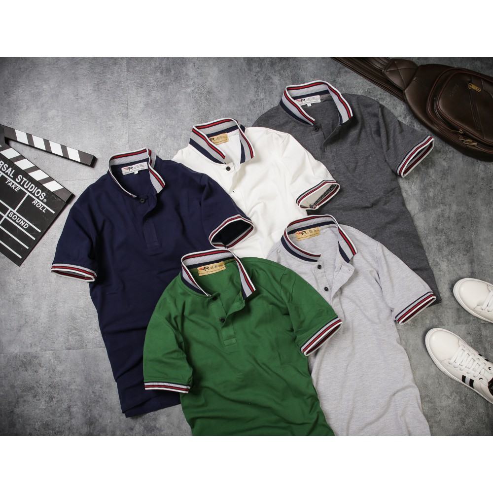 Áo phông polo nam cổ phối độc đáo AHT06 thời trang đẹp PigoFashion chọn size và màu | BigBuy360 - bigbuy360.vn