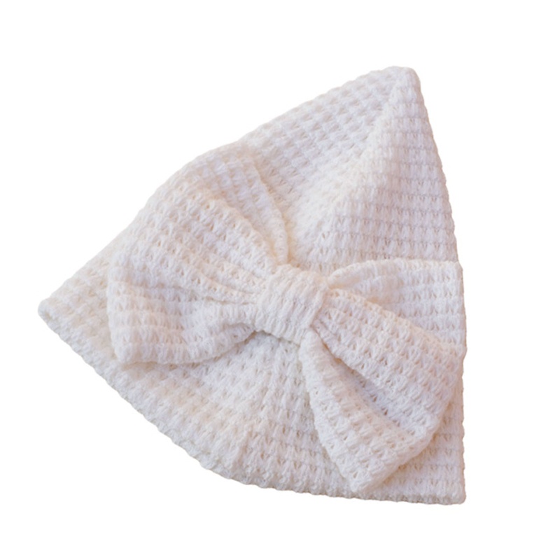 Mũ Trùm Đầu Mềm Mại Thắt Nơ Đáng Yêu Dành Cho Bé Sơ Sinh 0-6 Tháng Tuổi