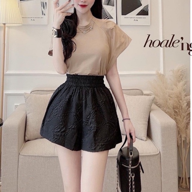 Quần Đùi Xốp Manike In Hoa Nổi ,Quần Short Nữ Lưng Cao Cạp Chun Mặc Nhà Đi chơi Du Lịch | BigBuy360 - bigbuy360.vn