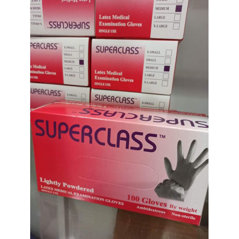 Găng tay y tế HM GLOVE / Superclass/ VGlove/Latex Thái/WellGuard hộp 100c