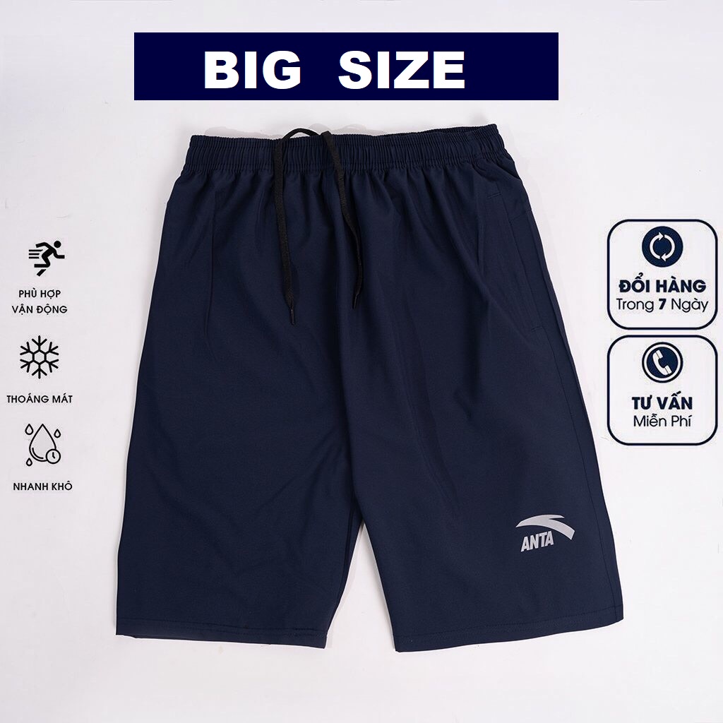 COMBO 4 Quần Đùi Nam Big Size Cho Người Mập 70 - 105kg Vải Gió Dù Thể Thao Co Dãn Thoáng Mát-CB063