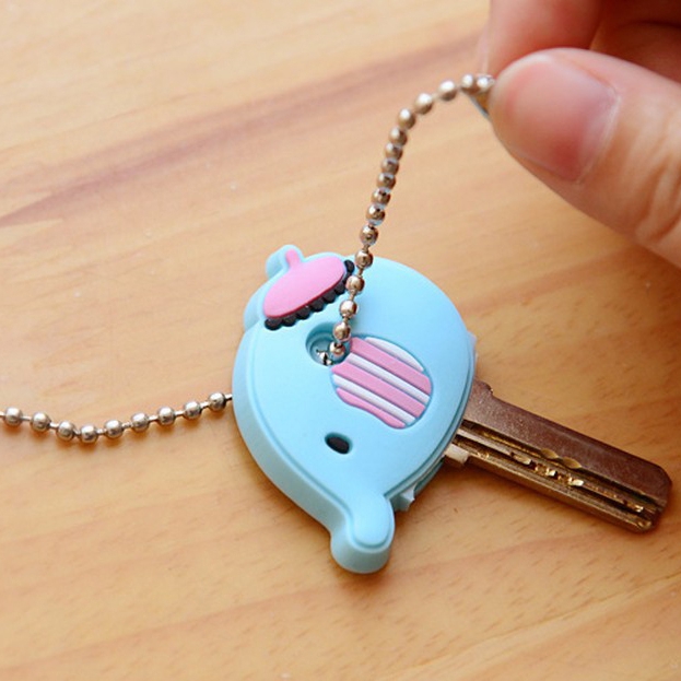 Vỏ silicon bảo vệ chìa khóa xe hơi hình động vật dễ thương