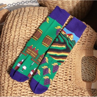 Tất Vớ Cao Cổ Grape Wine Socks