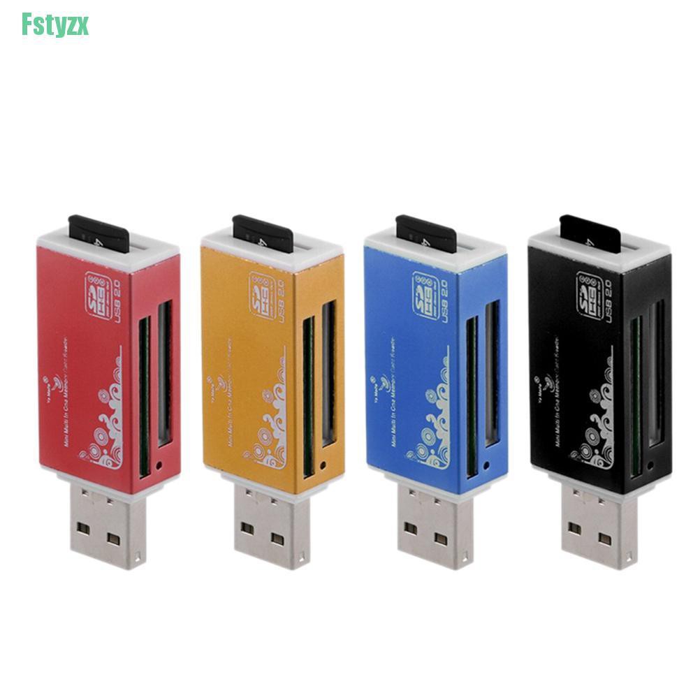 fstyzx for Micro SD SDHC TF M2 MMC MS PRO DUO All in 1 USB 2.0 Multi Memory Card Reader