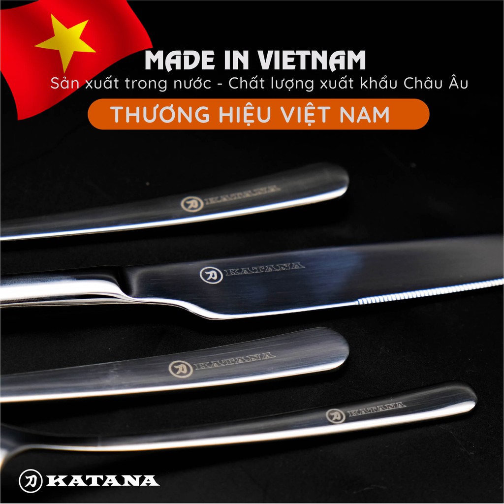 [CHÍNH HÃNG] Bộ thìa dĩa bàn ăn cao cấp XUẤT KHẨU Made in Việt Nam - Thìa trà - Thìa súp - Dĩa ăn - Set bàn ăn 4 và 16