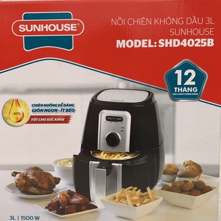 Nồi chiên không dầu 3l sunhouse shd4025