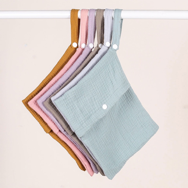 Túi Cotton Mềm Màu Trơn Đa Năng Kích Thước 25x20cm Có Thể Tái Sử Dụng Cho Mẹ Bỉm Sữa