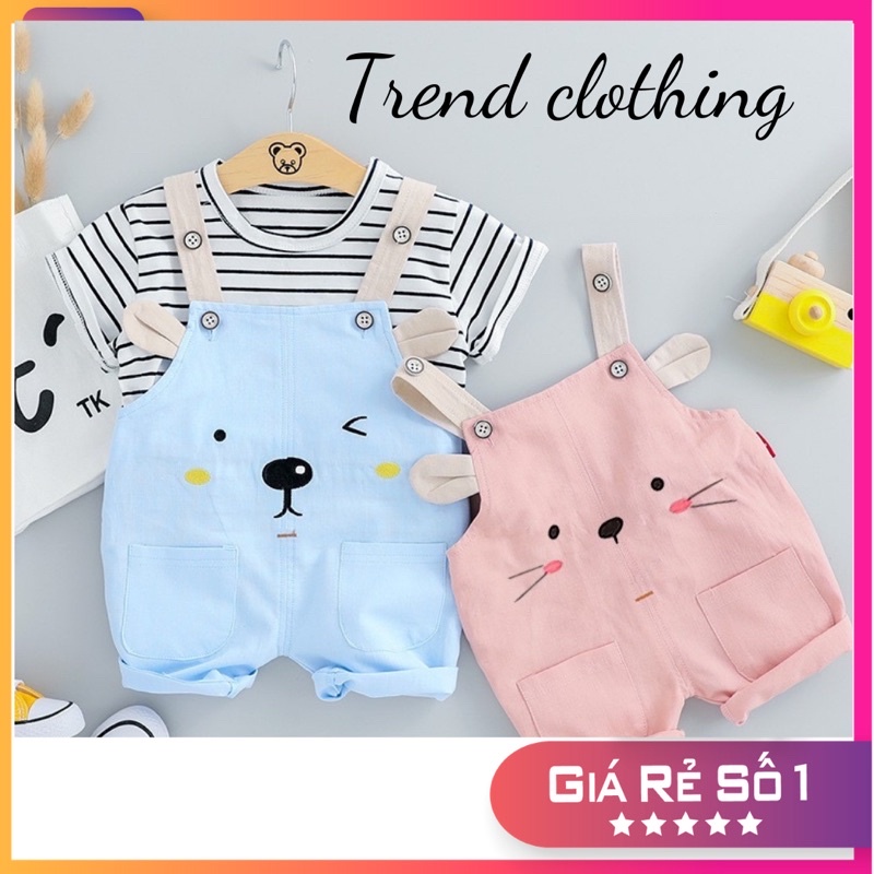 Quần yếm cho bé ❣️COMBO❣️ QUẦN YẾM + ÁO THUN COTTON 💞Cho bé trai gái từ 1~5 tuổi