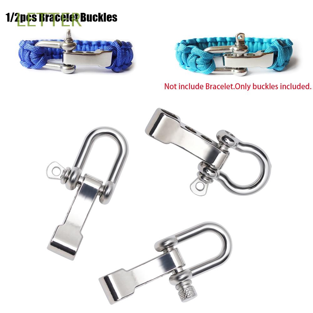 Set 1/2 khóa vòng tay Paracord bằng thép không gỉ