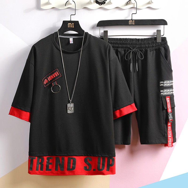 Bộ Quần Áo Thun Nam EGAND E - UP Quần Phối Dây Chữ Cá Tính Thời Trang SET NAM 9000038CC | BigBuy360 - bigbuy360.vn