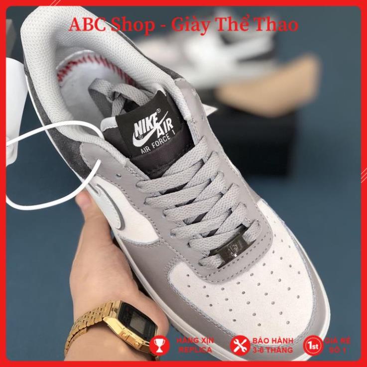 [FreeShip+ Hàng Xịn] Giày thể thao Sneanker AF1 phối màu Smoke Grey xám siêu đẹp, Giầy Air Force trắng xám đậm